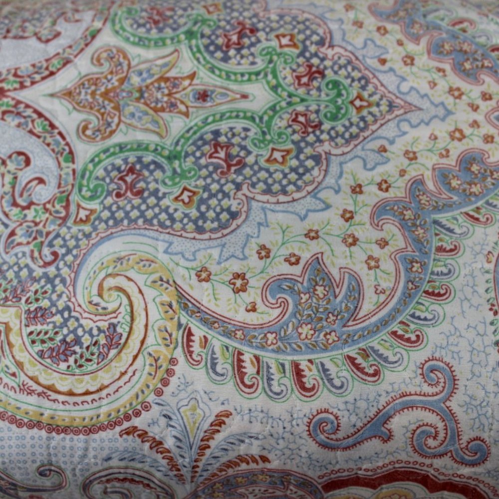 Bohemia Paisley King Quilt BoHo Bedspread - Picture 3 of 6